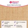 Natural Hessian Fabric | 100% Jute Burlap (10oz) | Up to 72" Extra Wide - Image 5