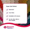 Velvet Fabric | Plush Super Velvet Fabric | 60 Inch Wide - Image 3