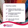 Fire Retardant Faux Leather Vinyl | Solid & Diamond Pattern (BS5852) - Image 2