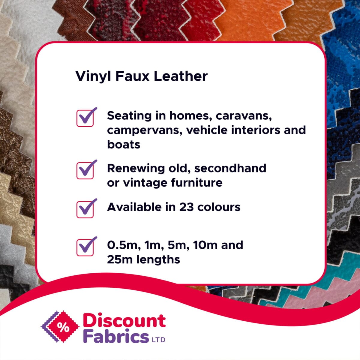 Fire Retardant Faux Leather Vinyl | Solid & Diamond Pattern (BS5852) - Image 2