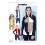 Butterick | B6496 | Jackets and Vest with Contrast and Seam Variations