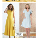 Butterick | B6850 | Misses' Jewel or V-Neck Fit & Flare Dresses