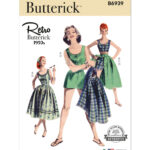 Butterick | B6939 | 1950s Misses' Playsuit, Midriff Blouse, Shorts and Skirt