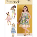 Butterick | B6952 | Children's Dresses, Tops, Shorts and Pants