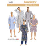 Simplicity | 1021 | Men's Classic Loungewear & Robe