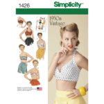 Simplicity | 1426 | 1950s Misses' Vintage Bra Tops