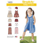 Simplicity | 1453 | Child's Dress, Top, Pants or Shorts and Hat