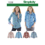 Simplicity | 1538 | Misses' Button Front Shirt