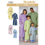 Simplicity | 1562 | Child's, Teens' & Adults' Robe and Belt