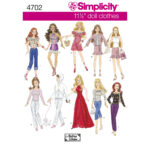 Simplicity | 4702 | for 11-1/2" Doll Clothes