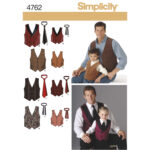 Simplicity | 4762 | Boys' & Men's Vests and Ties