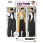 Simplicity | 8177 | Mimi G Style Pants, Coat or Vest, and Knit Top for Miss and Plus Sizes