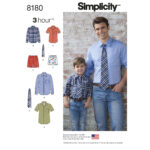 Simplicity | 8180 | Boys' & Men's Shirt, Boxer Shorts and Tie