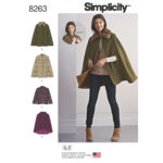 Simplicity | 8263 | Misses' Capes and Capelets