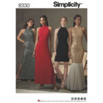 Simplicity | 8330 | Misses' Dress with Skirt and Back Variations