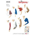 Simplicity | 8506 | 1930s Misses' Vintage Set of Sleeves