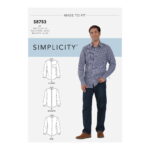 Simplicity | S8753 | Men's Classic, Modern and Slim-Fit Shirt