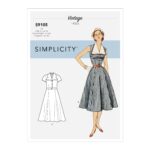 Simplicity | S9105 | 1950s Misses' Vintage Dress with Detachable Collar