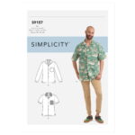Simplicity | S9157 | Men's Open Pointed Collar Shirts