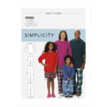 Simplicity | S9202 | Misses'/Men's/Children's/Boys'/Girls' T-Shirt, Shorts and Pants