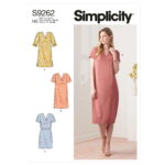 Simplicity | S9262 | Misses' V-neckline Shift Dresses