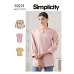 Simplicity | S9274 | Misses' Tops In Two Lengths