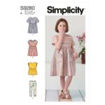 Simplicity | S9280 | Children's Dresses, Top & Leggings
