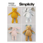 Simplicity | S9306 | Plush Bears & Bunnies in Two Sizes