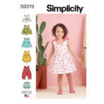 Simplicity | S9319 | Toddlers' Criss-Cross Top, Dresses, Rompers and Panties