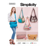 Simplicity | S9563 | Slouch Bags, Purse Organizer and Cosmetic Case