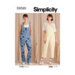 Simplicity | S9590 | Misses' Overalls