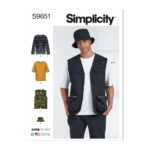 Simplicity | S9651 | Men's Knit Top, Vest and Hat