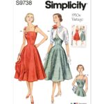 Simplicity | S9738 | 1950s Misses' Dresses and Jacket