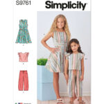 Simplicity | S9761 | Children's and Girls' Dress, Top and Pants