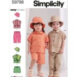 Simplicity | S9798 | Toddlers' Top, Pants, Shorts and Hat in Three Sizes