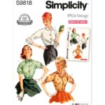 Simplicity | S9818 | 1950s Misses' Blouses