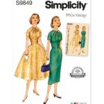 Simplicity | S9849 | 1950s Misses' Dress with Skirt Variations