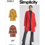 Simplicity | S9854 | Misses' Lined Coat for American Sewing Guild