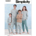 Simplicity | S9861 | Children's, Teens' and Adults' Knit Loungewear