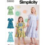 Simplicity | S9900 | Children's and Girls' Dress with Sleeve and Length Variations