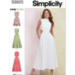 Simplicity | S9920 | Misses' Dress with Neckline and Length Variations