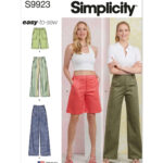 Simplicity | S9923 | Misses' Pants in Two Lengths and Shorts