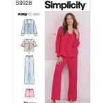 Simplicity | S9928 | Misses' Lounge Tops, Pants and Shorts