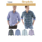 Simplicity | 1544 | Men's Shirt with Fabric Variations