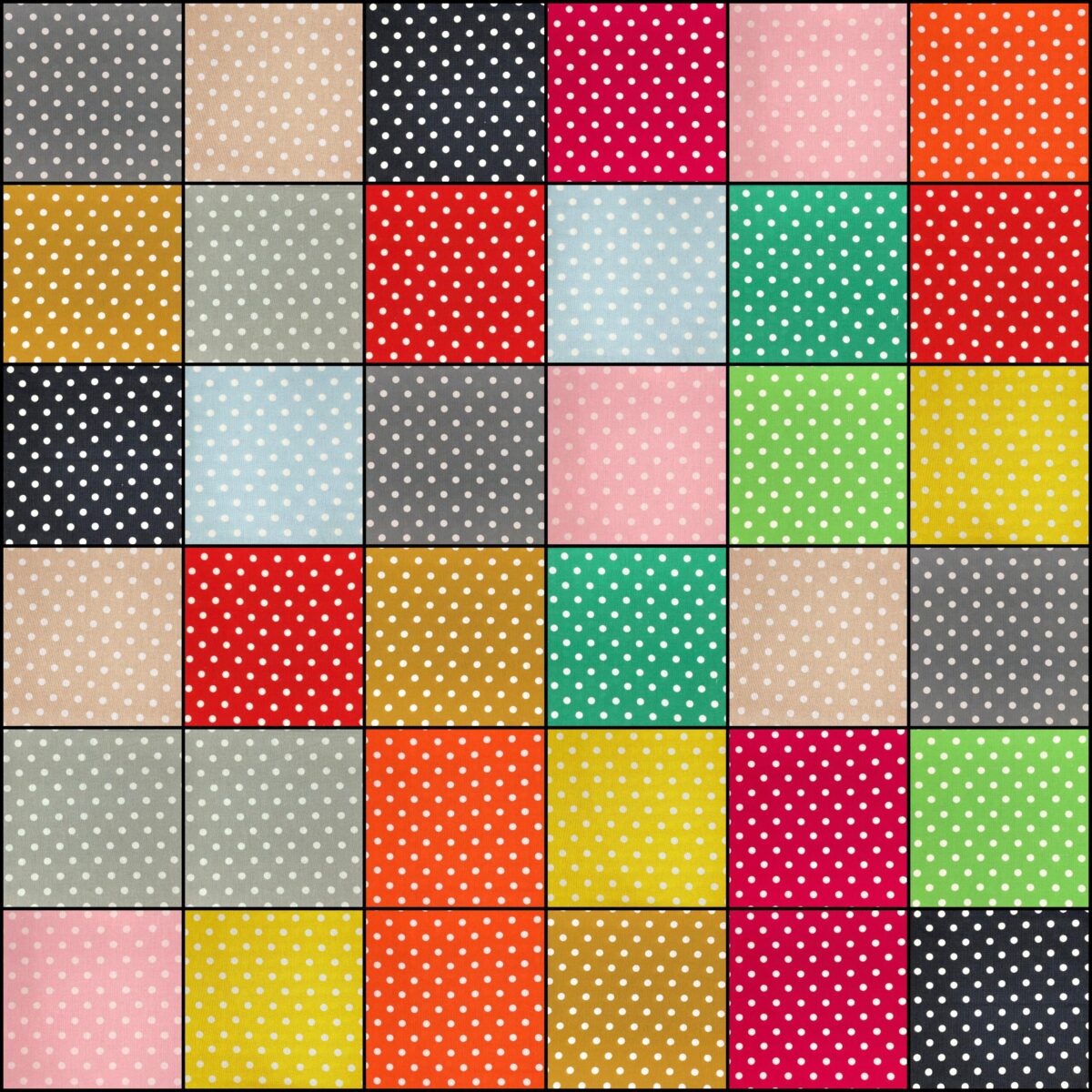 Cotton Fabric | Polka Dot Fabric | 7mm Spots - Image 2